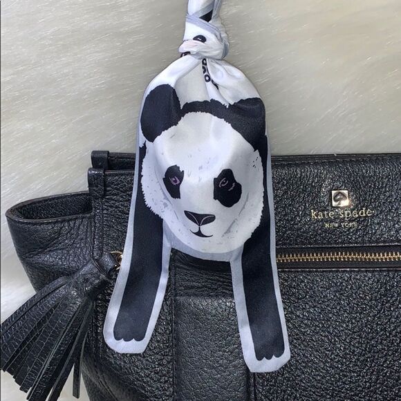 Panda 🐼 Twilly Bandeau Hair Neck Bag Tie  - Picture 3 of 8